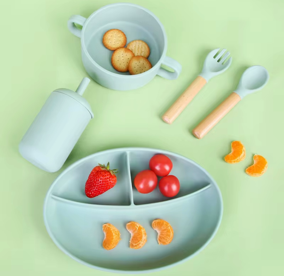 Silicone Feeding Forks and Spoons – Set of 2