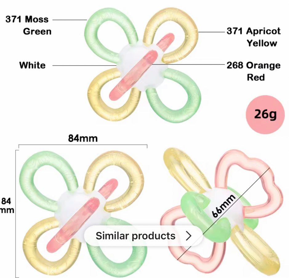 Liquid Silicone Flower Teether