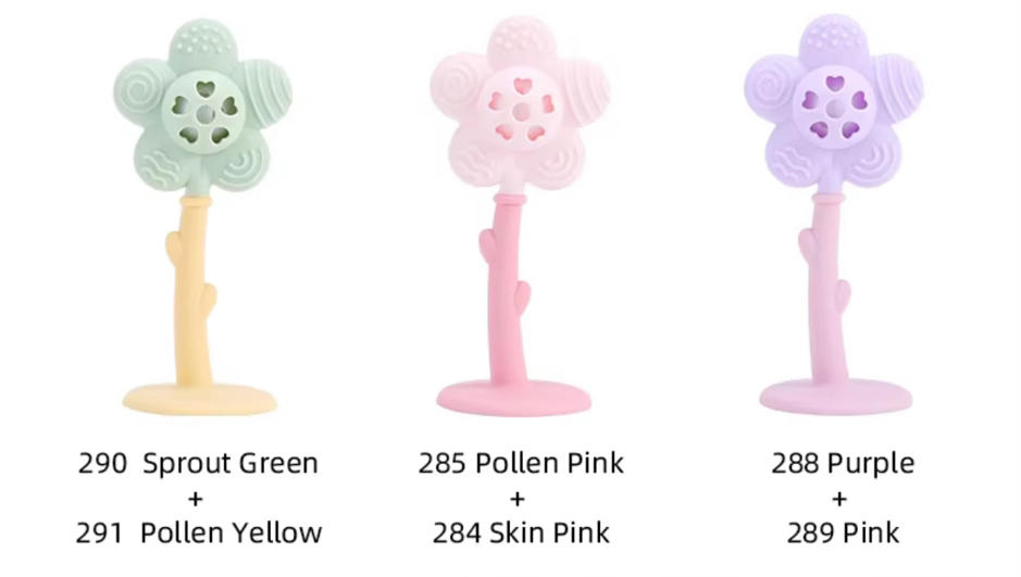 2-in-1 Sunflower Silicone Rattle Teether