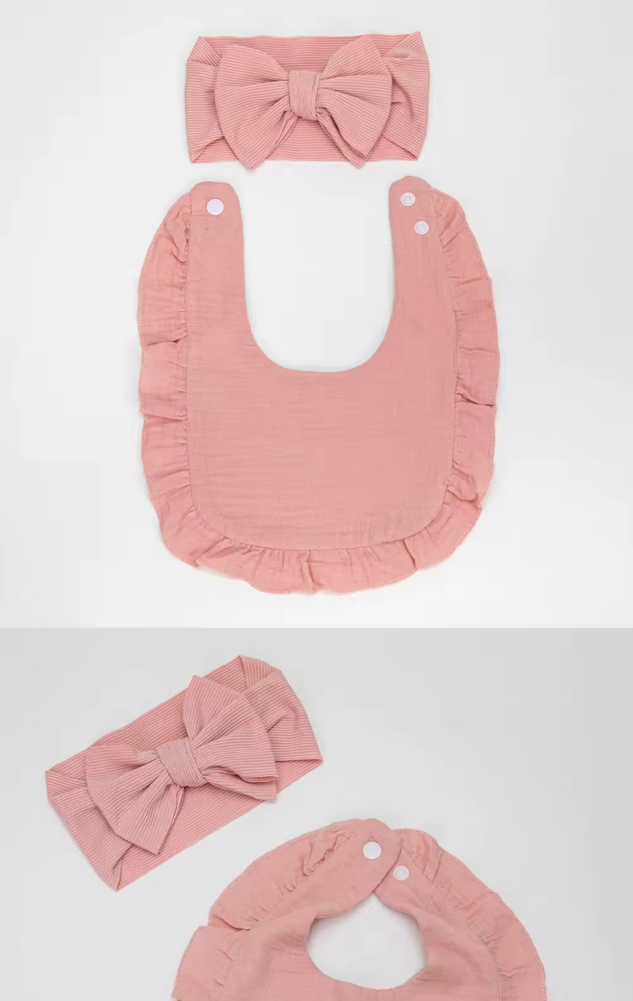 Bib Set/Bow Headband