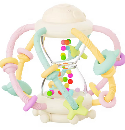 Baby Hourglass Silicone Rattle Teether