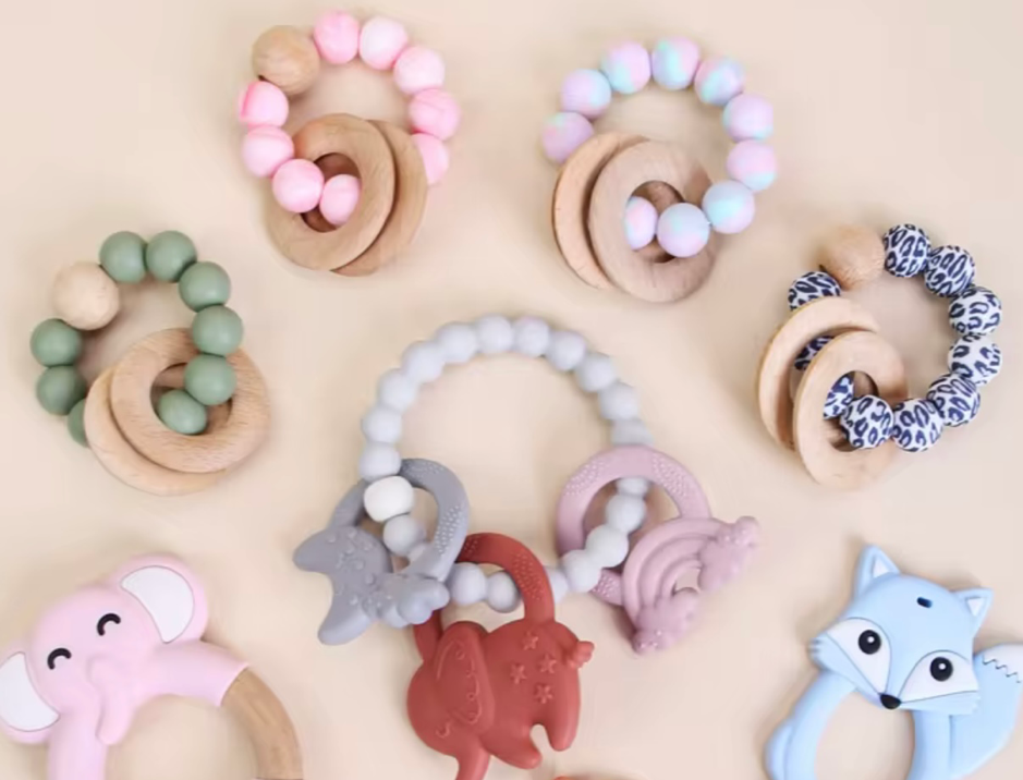 Silicone Animal Key Beads Bracelet Teether