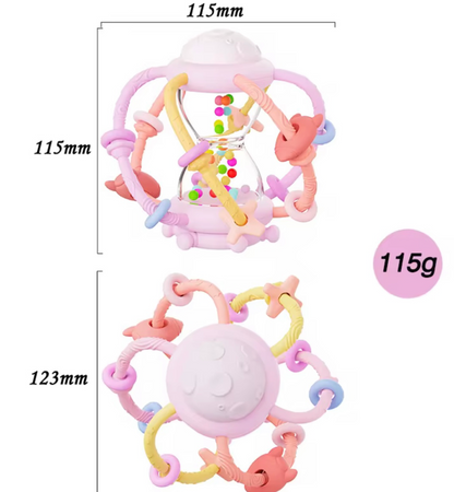 Baby Hourglass Silicone Rattle Teether