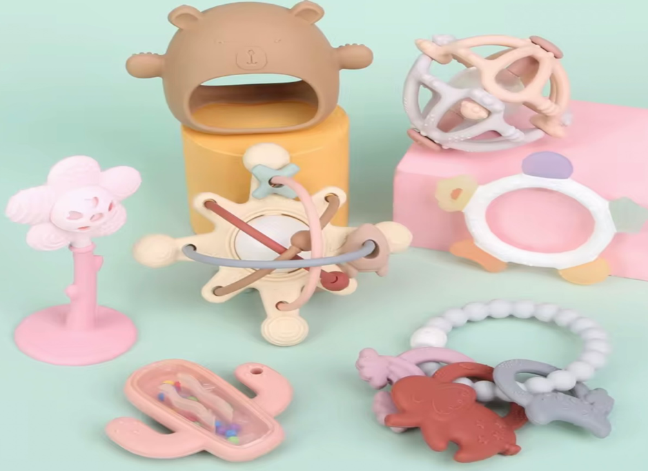 Silicone Animal Key Beads Bracelet Teether