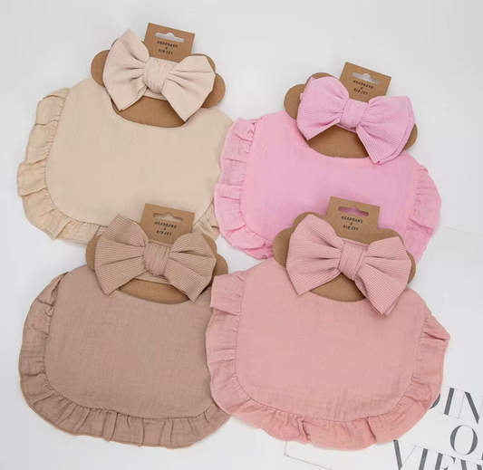 Bib Set/Bow Headband