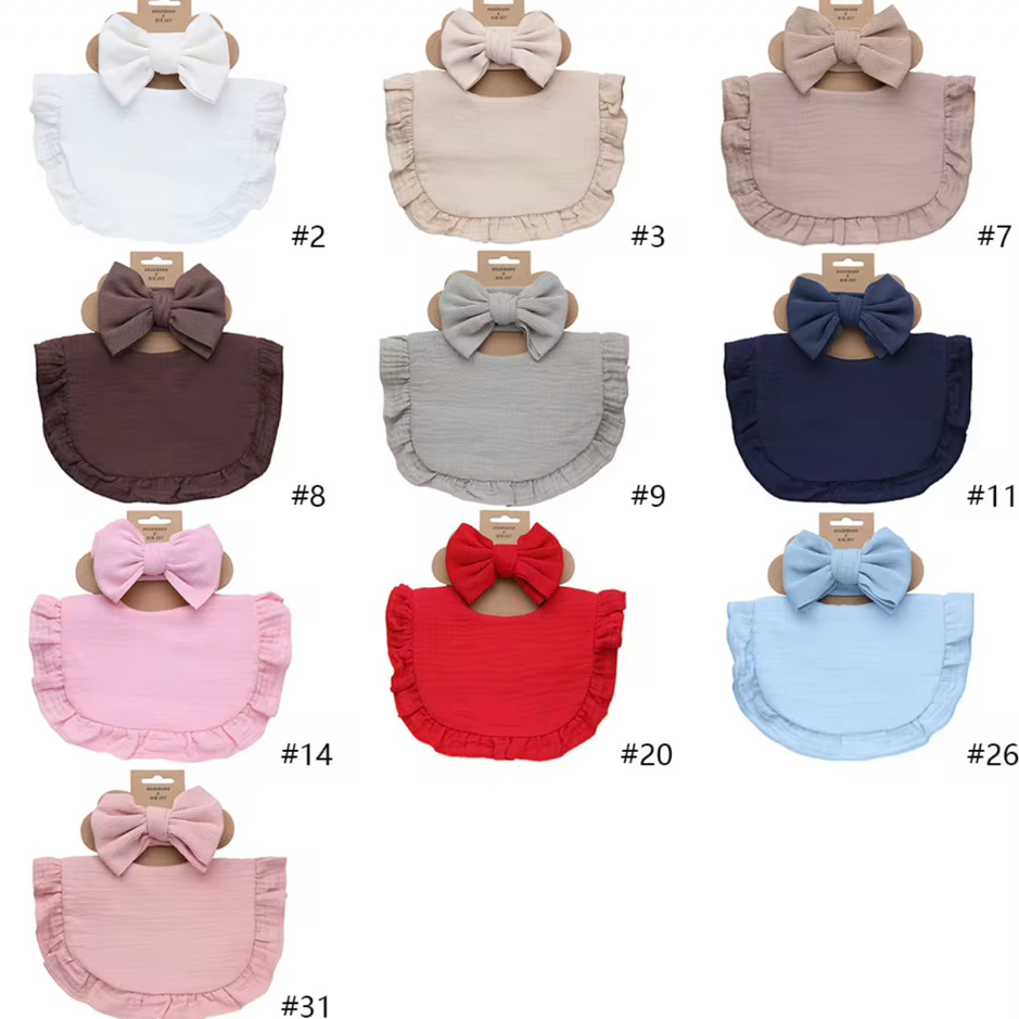 Bib Set/Bow Headband